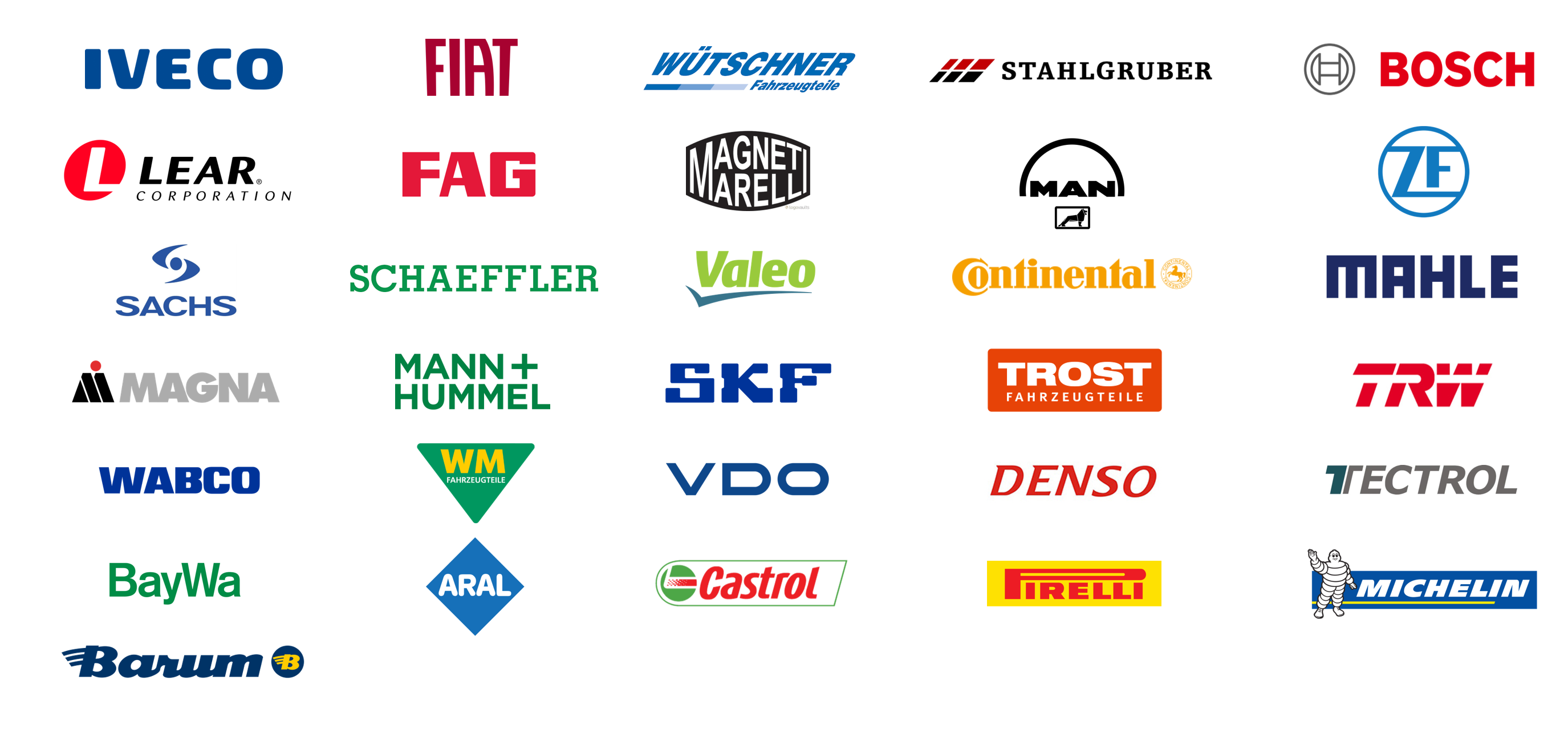 Übersicht Marken an Ersatzteilen Ölen Reifen für Nutzfahrzeuge Schäflein Truck Service bietet Ersatzteile aller Marken